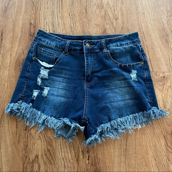 Amazon Fashion Cut Off Distressed Jean Denim Shorts short M medium - Picture 1 of 6